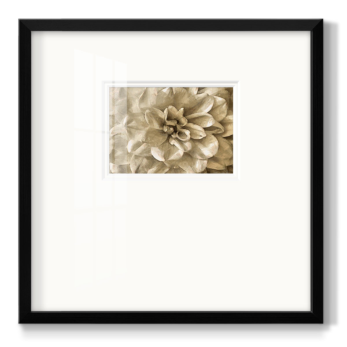 Neutral Wall Flower III - Double Matboard Framed Print