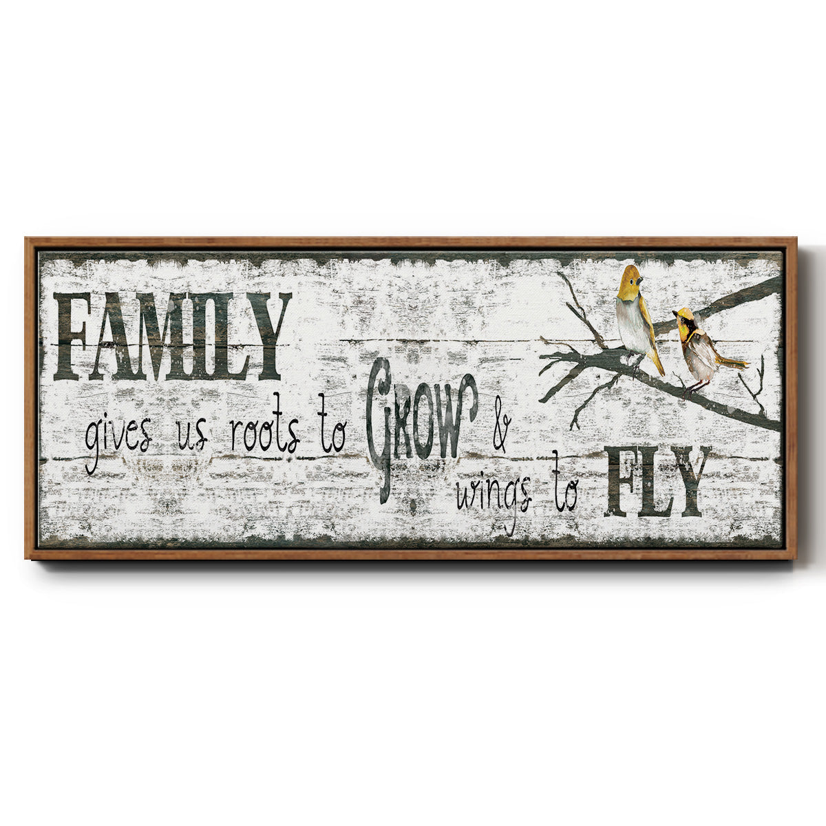 Family Gives Us - Floater Framed Canvas Print