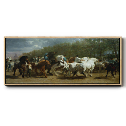 The Horse Fair - Floater Framed Canvas Print