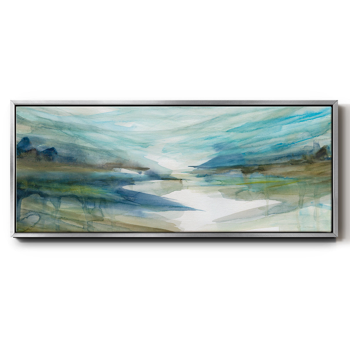 Spring Reflection II - Floater Framed Canvas Print