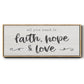 Faith Hope Love - Floater Framed Canvas Print