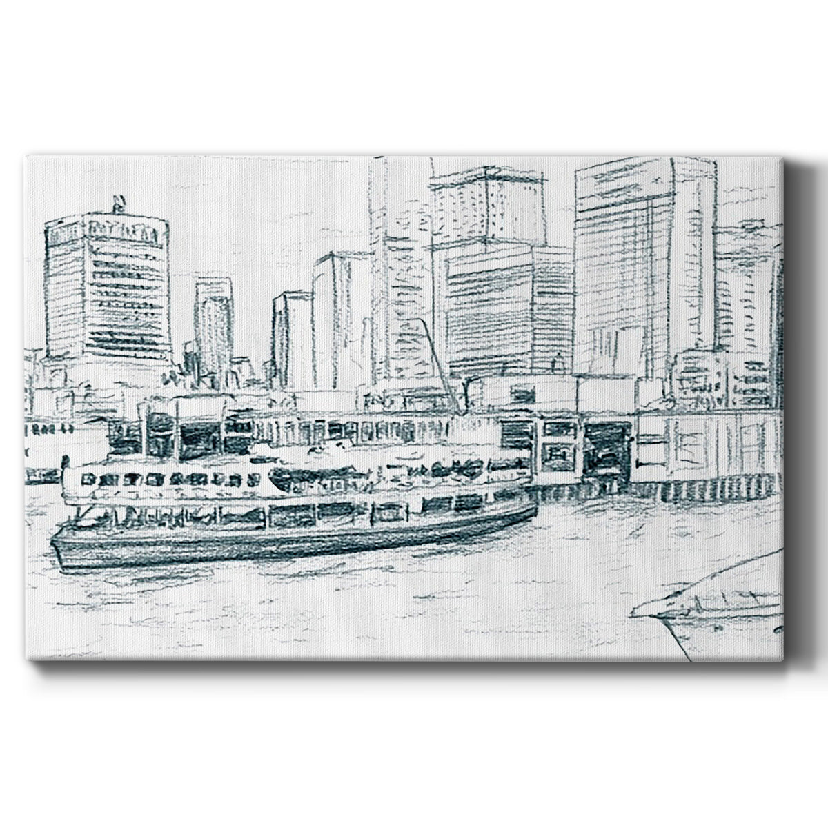 Ferryboats IV Premium Gallery Wrapped Canvas - Ready to Hang