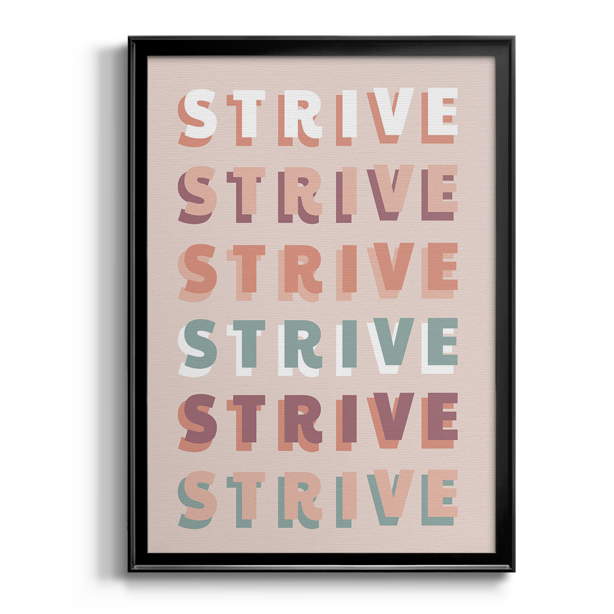 Strive - Modern Framed Canvas Print