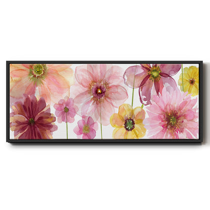 Pop of Pink I - Floater Framed Canvas Print