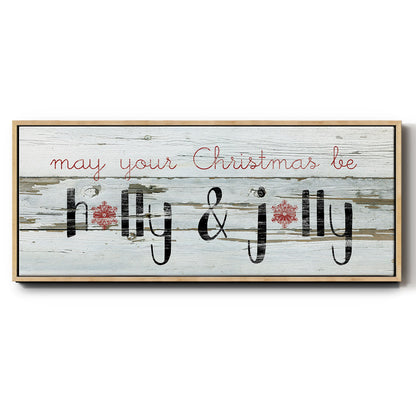 Holly & Jolly - Floater Framed Canvas Print