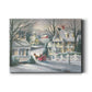 Village Sleigh Ride - Premium Gallery Wrapped Canvas  - Ready to Hang