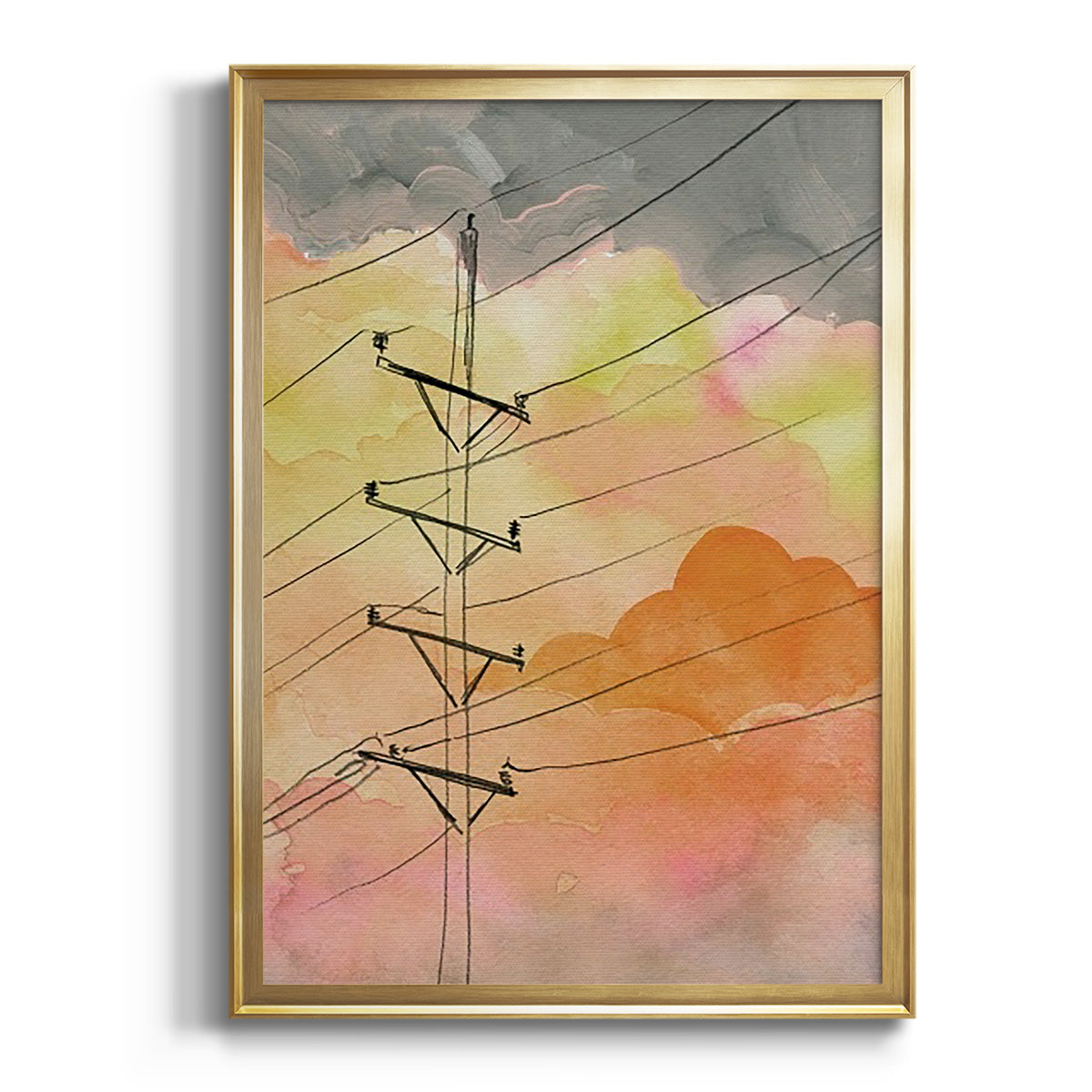 Cloudy Communication I - Modern Framed Canvas Print