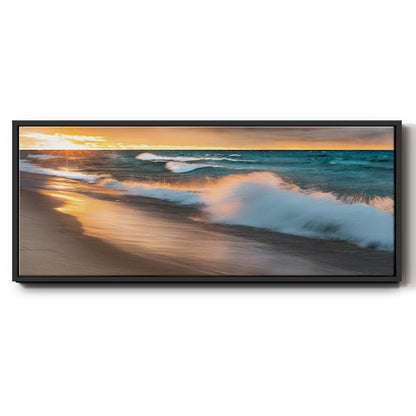 Miners Beach Light - Floater Framed Canvas Print