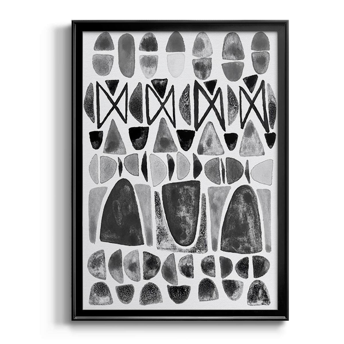 Grey Arches III - Modern Framed Canvas Print