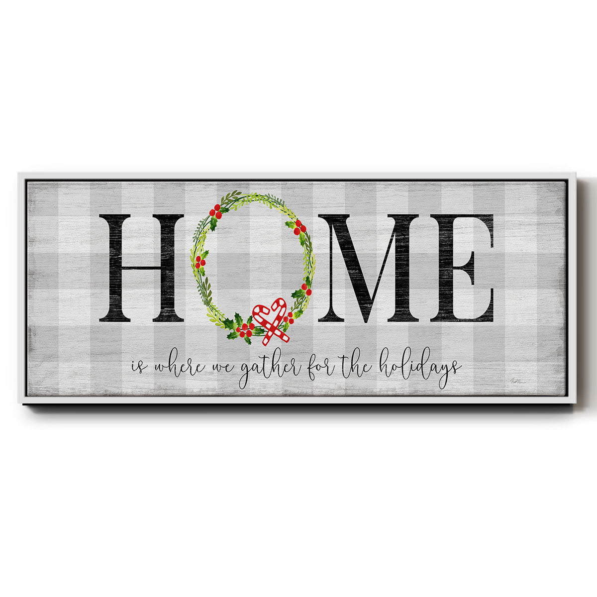 Gather for the Holidays - Floater Framed Canvas Print