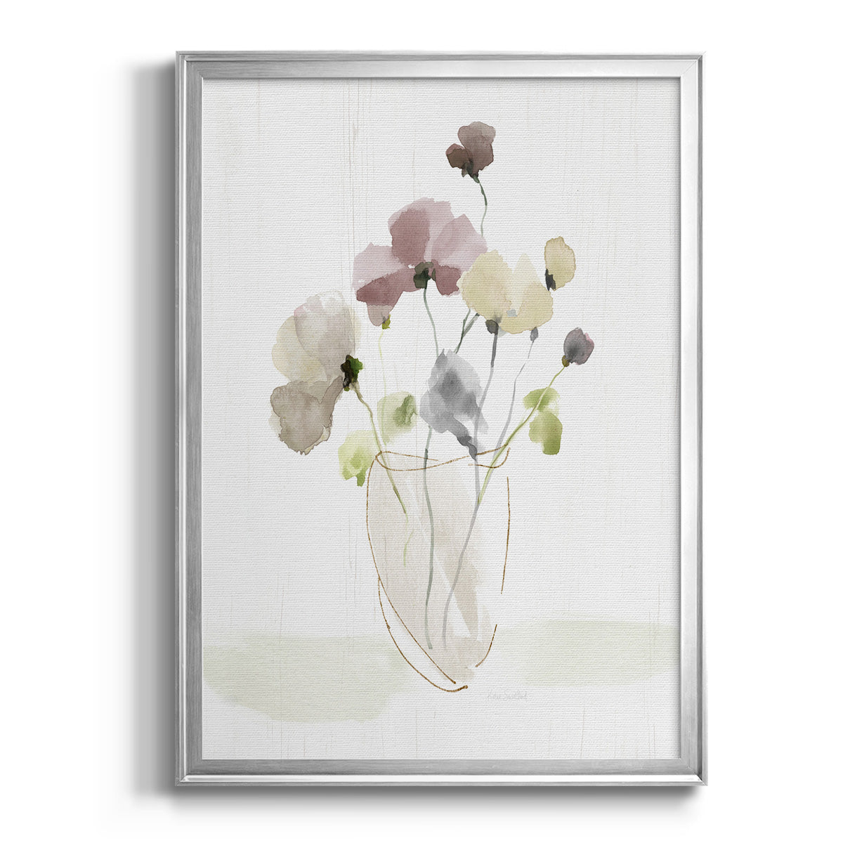 Choose Happy Bouquet I - Modern Framed Canvas Print