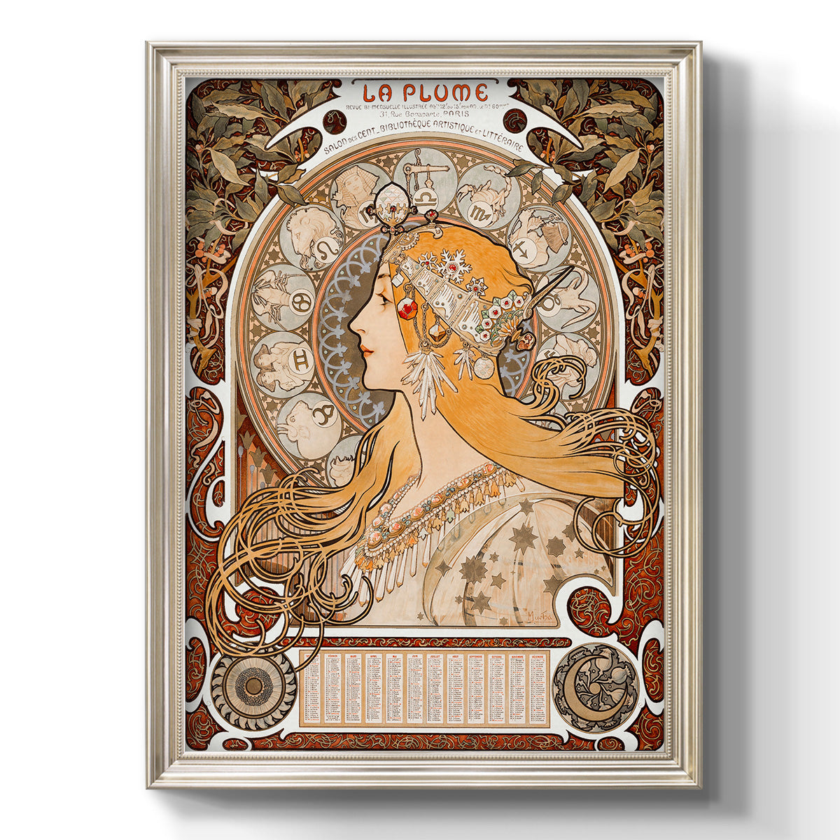Zodiaque (La Plume) - Ornate Framed Canvas Print