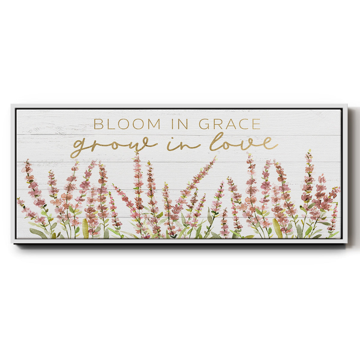 Grow in Love - Floater Framed Canvas Print