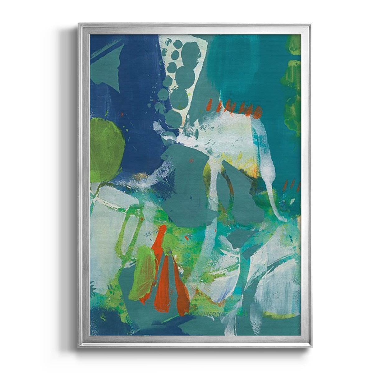 Tropical Graphics IV - Modern Framed Canvas Print