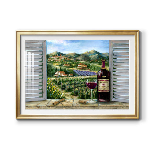 Tuscan Red and Vineyard Premium Framed Print - Ready to Hang