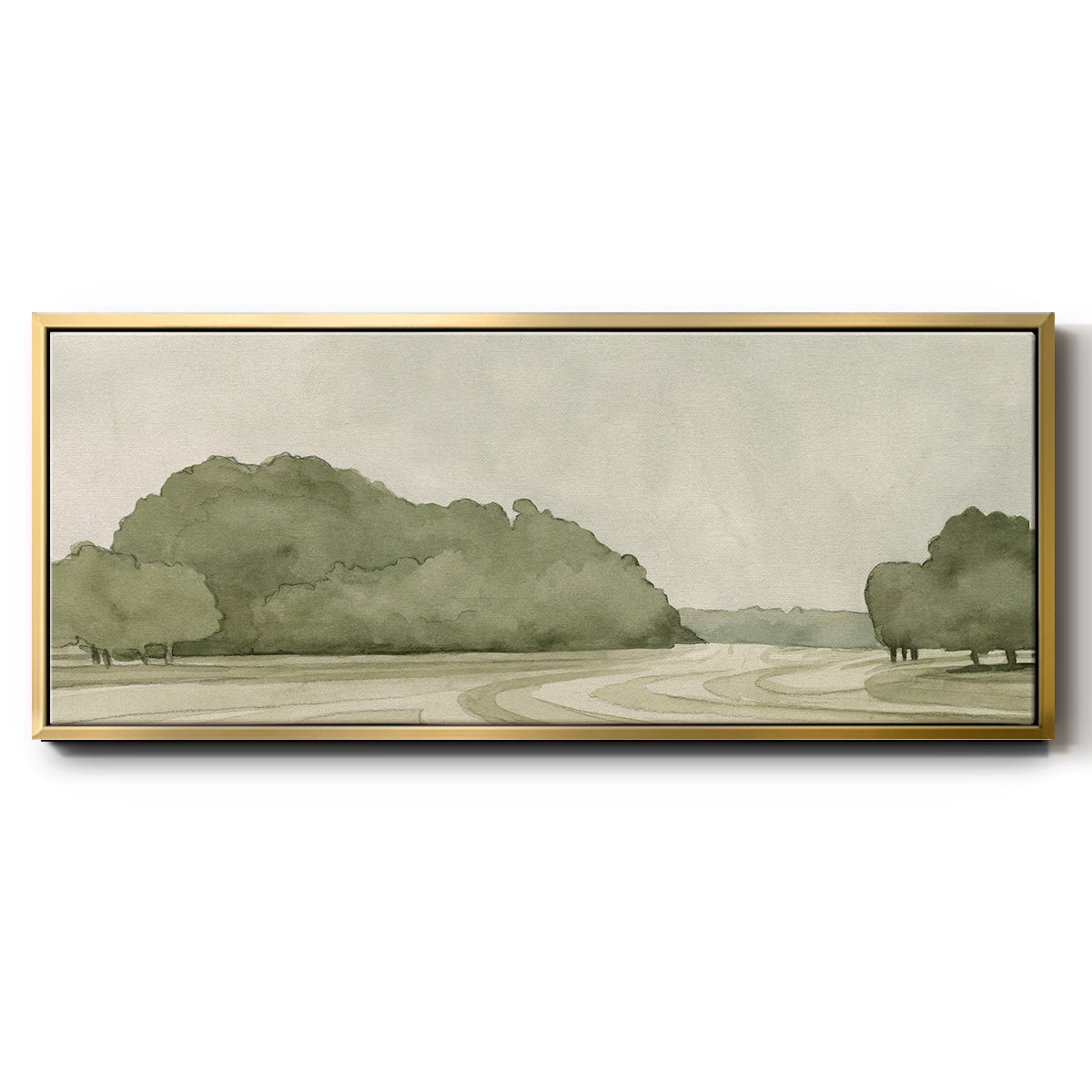 On Course I - Floater Framed Canvas Print