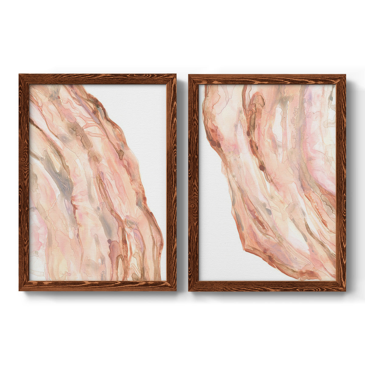 Rose Quartz I - Premium Framed Canvas 2 Piece Set - Ready to Hang