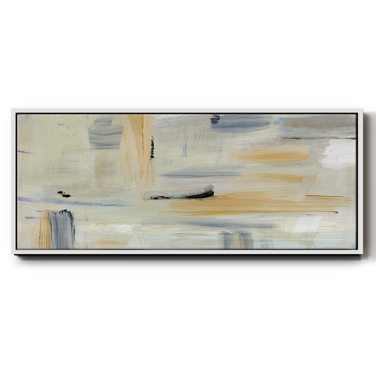 Gray Absract - Floater Framed Canvas Print