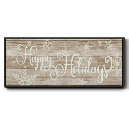 Happy Holidays - Floater Framed Canvas Print