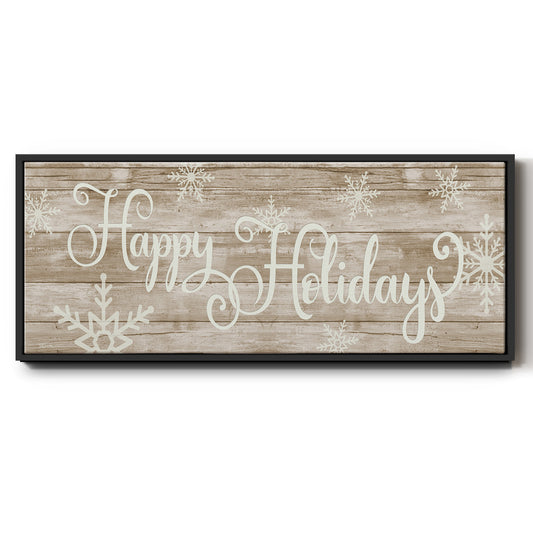 Happy Holidays - Floater Framed Canvas Print
