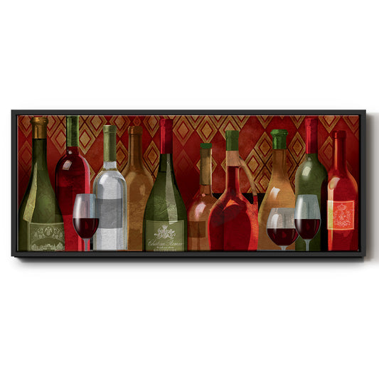 Wine Tasting - Floater Framed Canvas Print