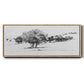 Treeline Sketch I - Floater Framed Canvas Print