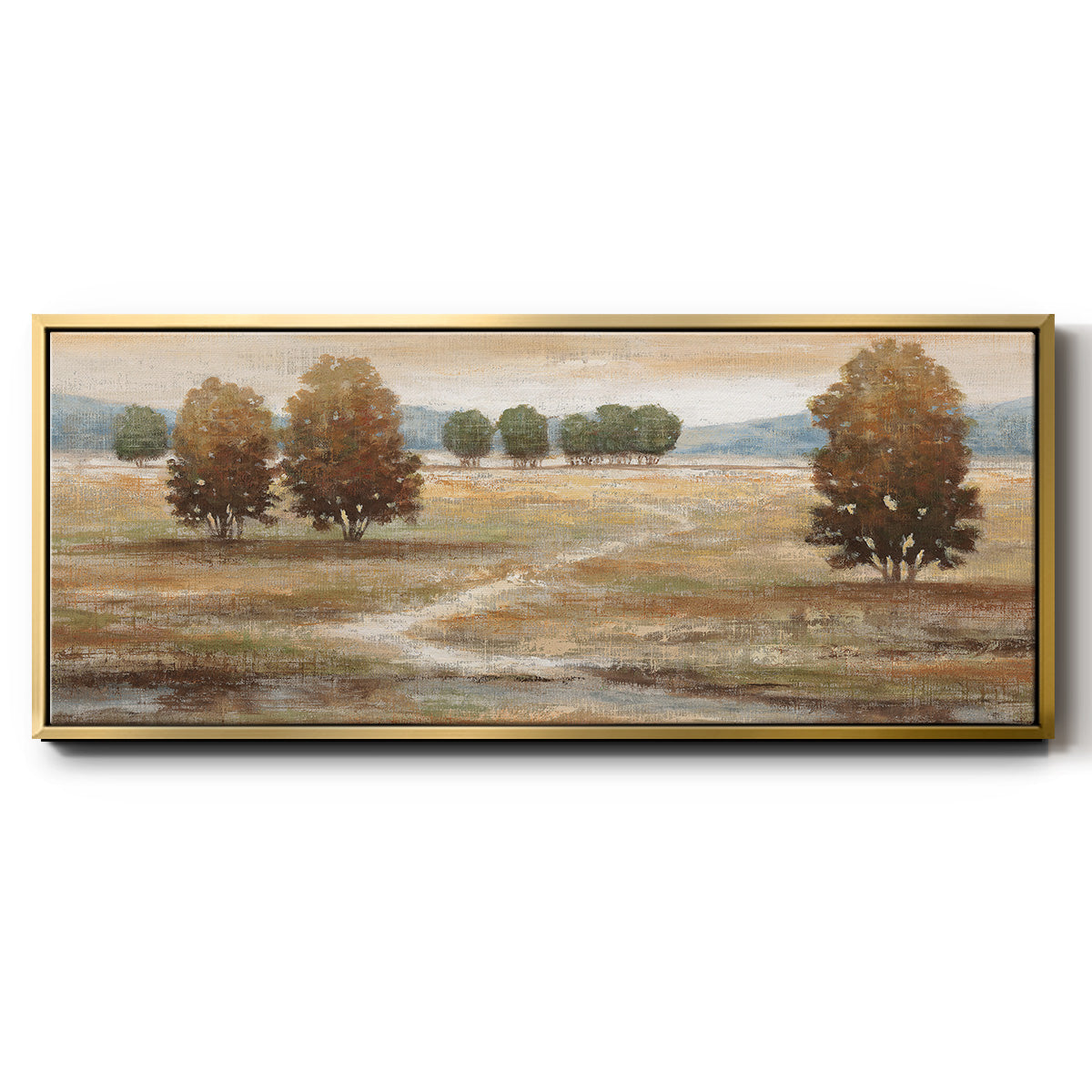 Linen Landscape I - Floater Framed Canvas Print