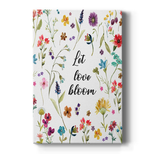 Let Love Bloom Premium Gallery Wrapped Canvas - Ready to Hang