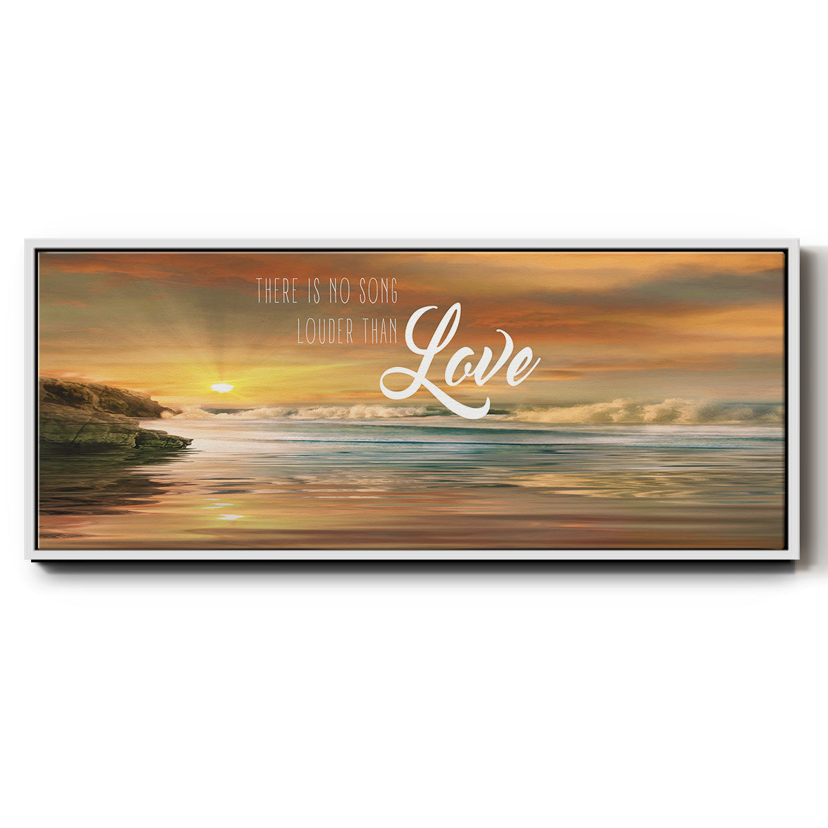 Louder Than - Floater Framed Canvas Print
