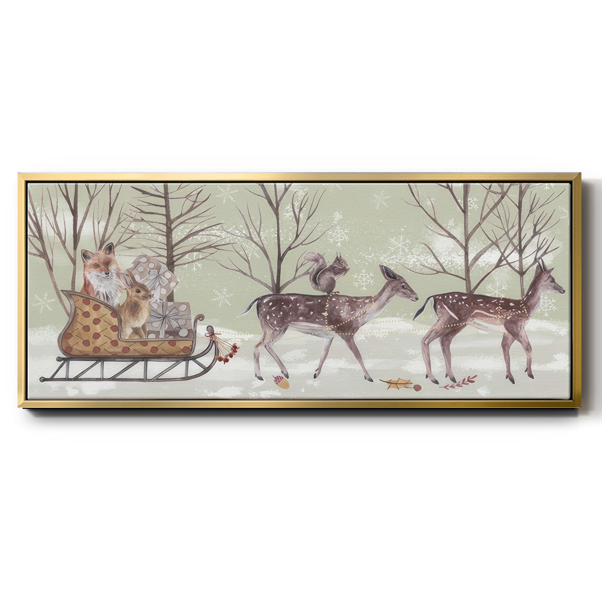Christmas Time Collection D - Floater Framed Canvas Print