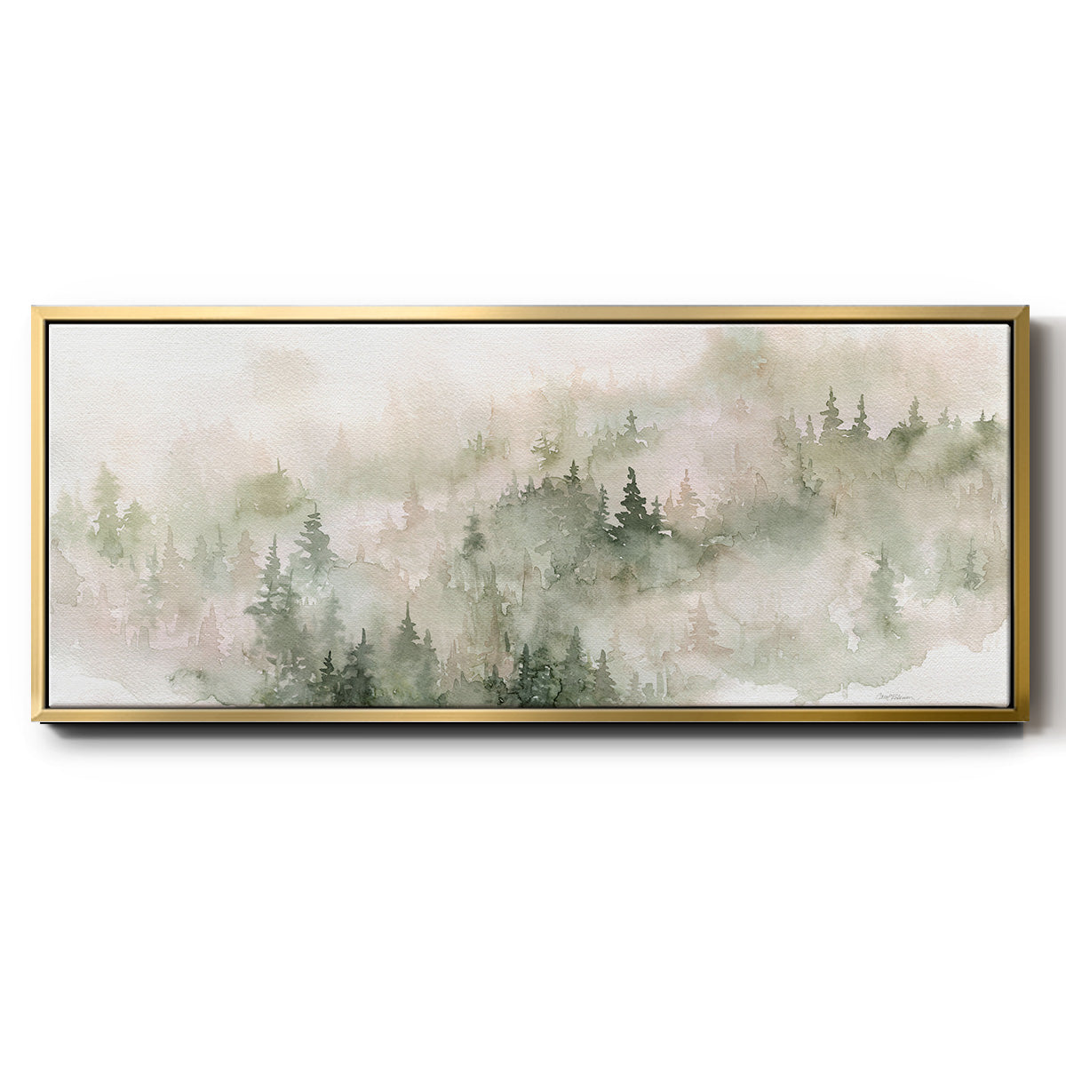 Misty Mountain Sides - Floater Framed Canvas Print
