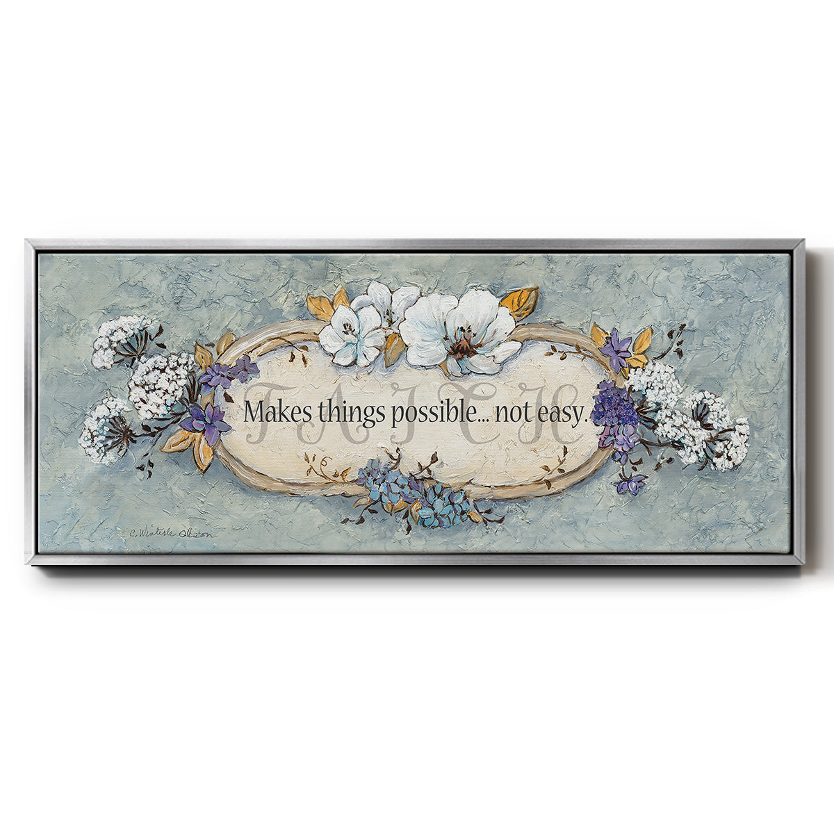 Faith - Floater Framed Canvas Print