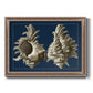 Conch Shells on Navy II Premium Framed Canvas- Ready to Hang