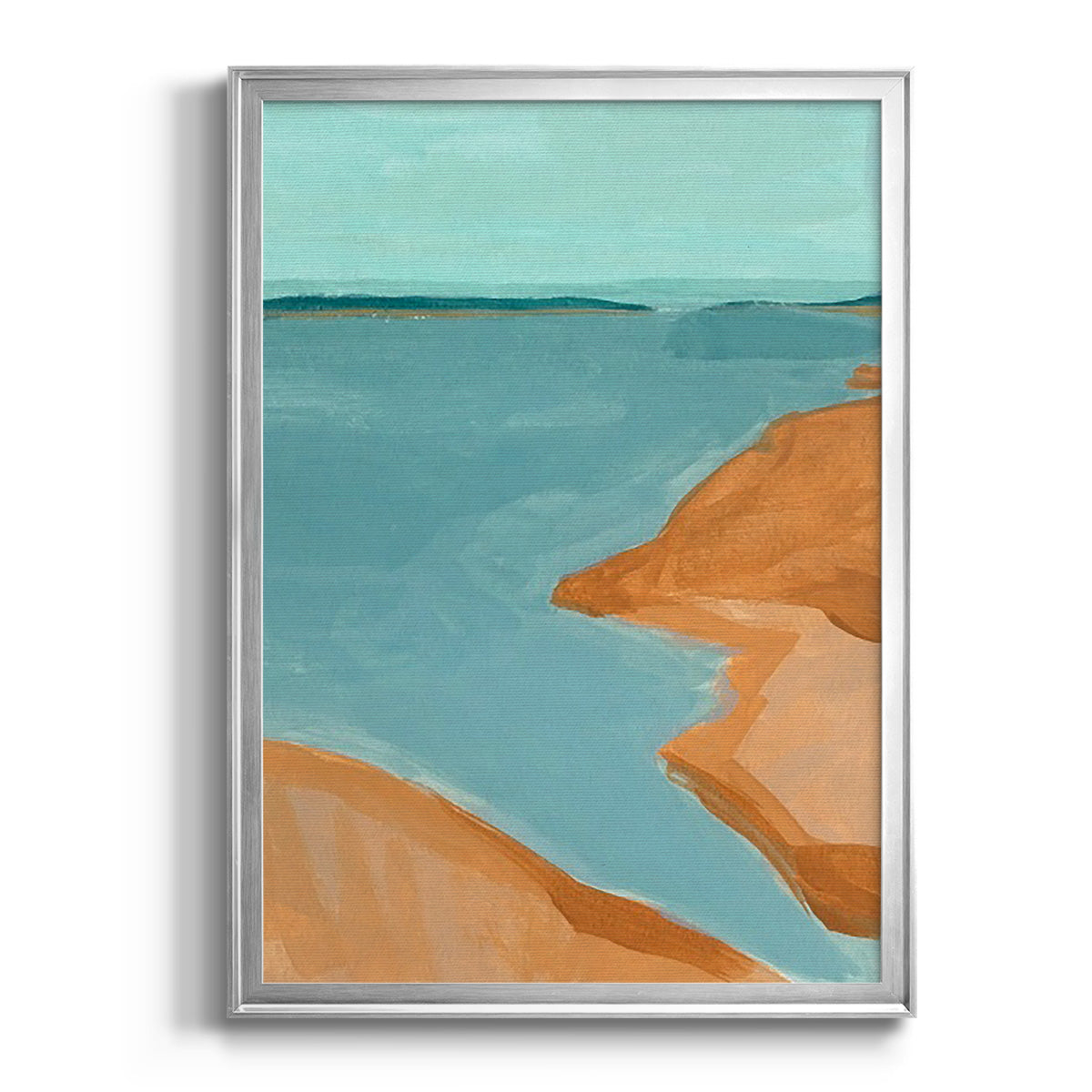 Out on the Sandbar I - Modern Framed Canvas Print