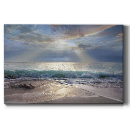 Aqua Blue Morning Premium Gallery Wrapped Canvas - Ready to Hang