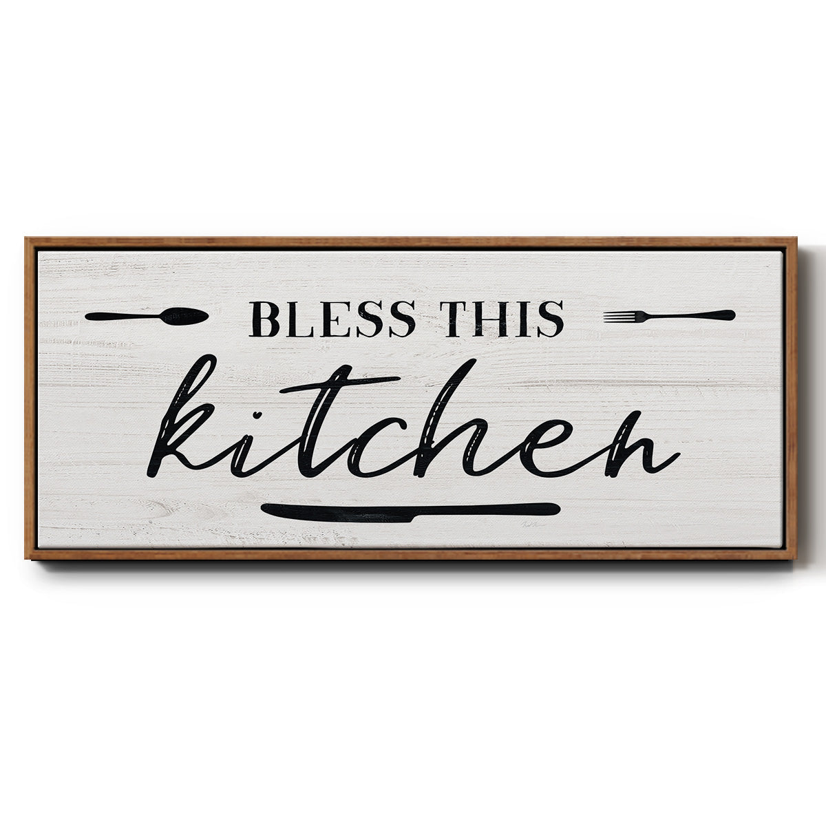 Bless this Kitchen - Floater Framed Canvas Print
