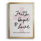 Faith Hope and Love Cross - Modern Framed Canvas Print