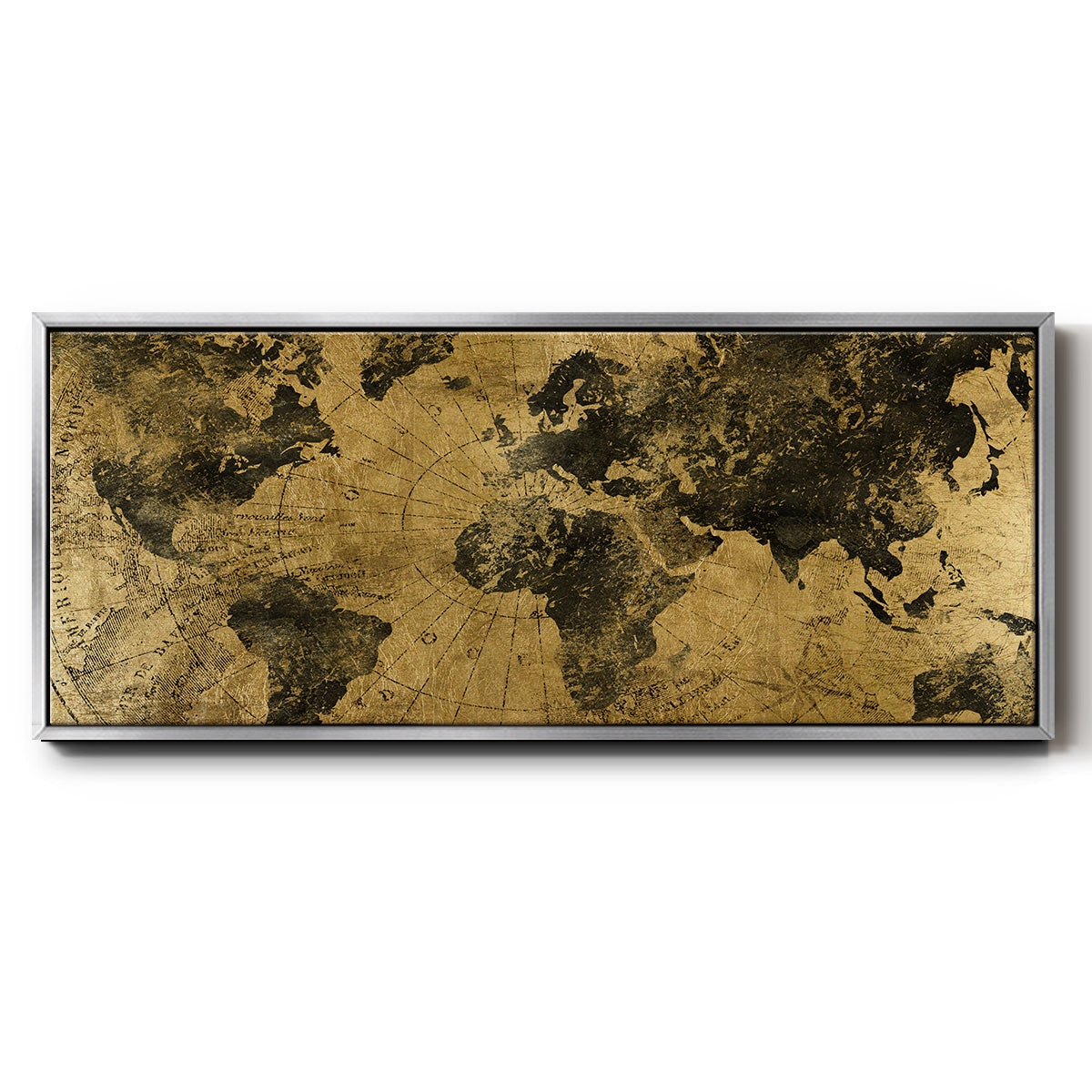 Golden Atlas - Floater Framed Canvas Print