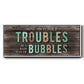 Troubles Bubbles - Floater Framed Canvas Print