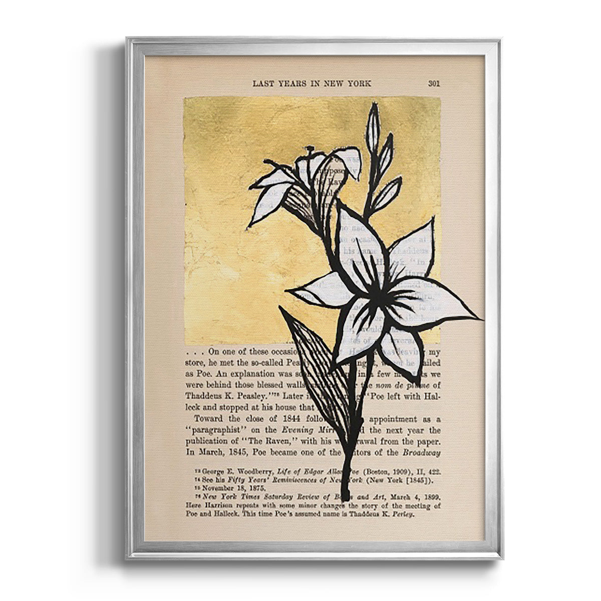 Floral Diary I - Modern Framed Canvas Print