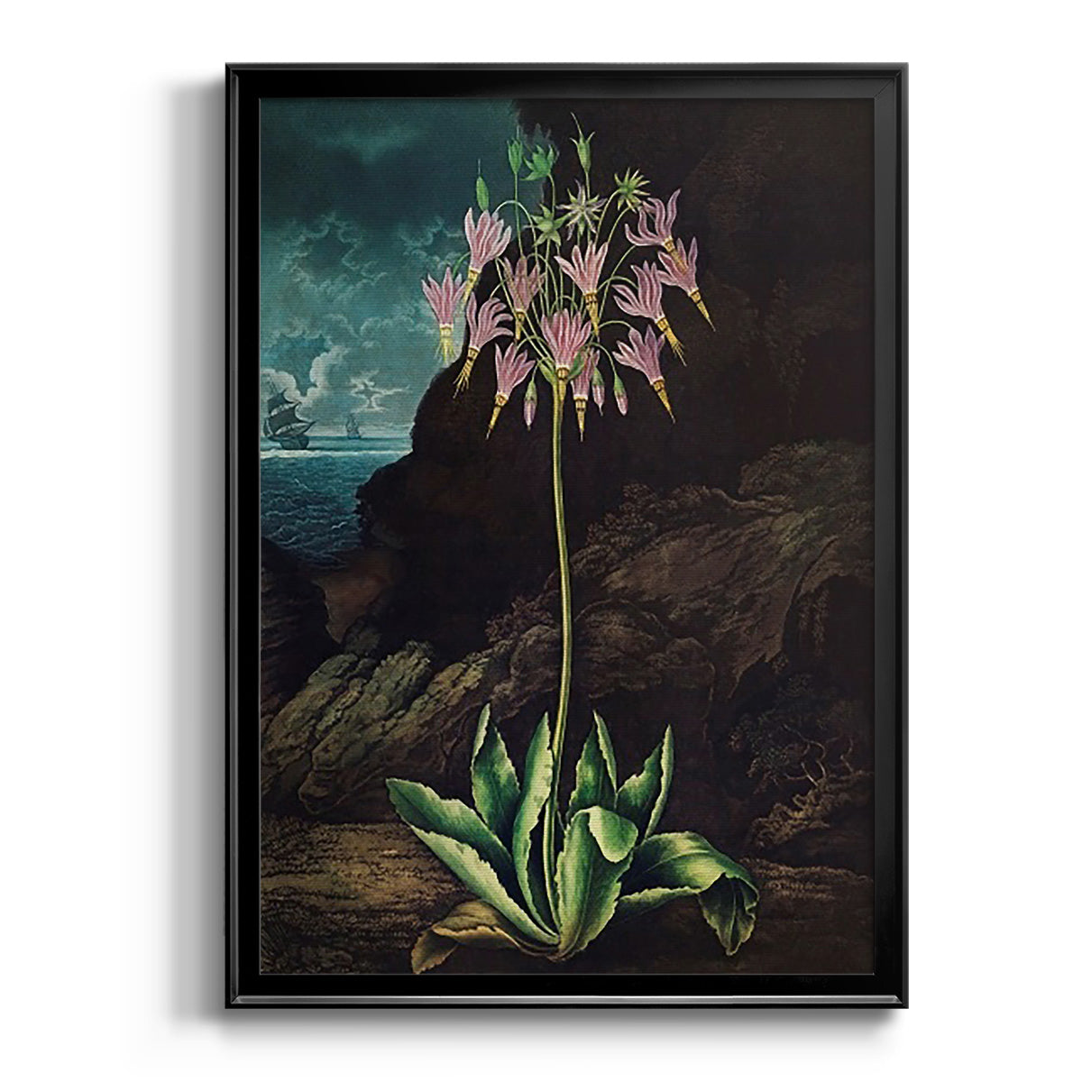 Temple of Flora II - Modern Framed Canvas Print