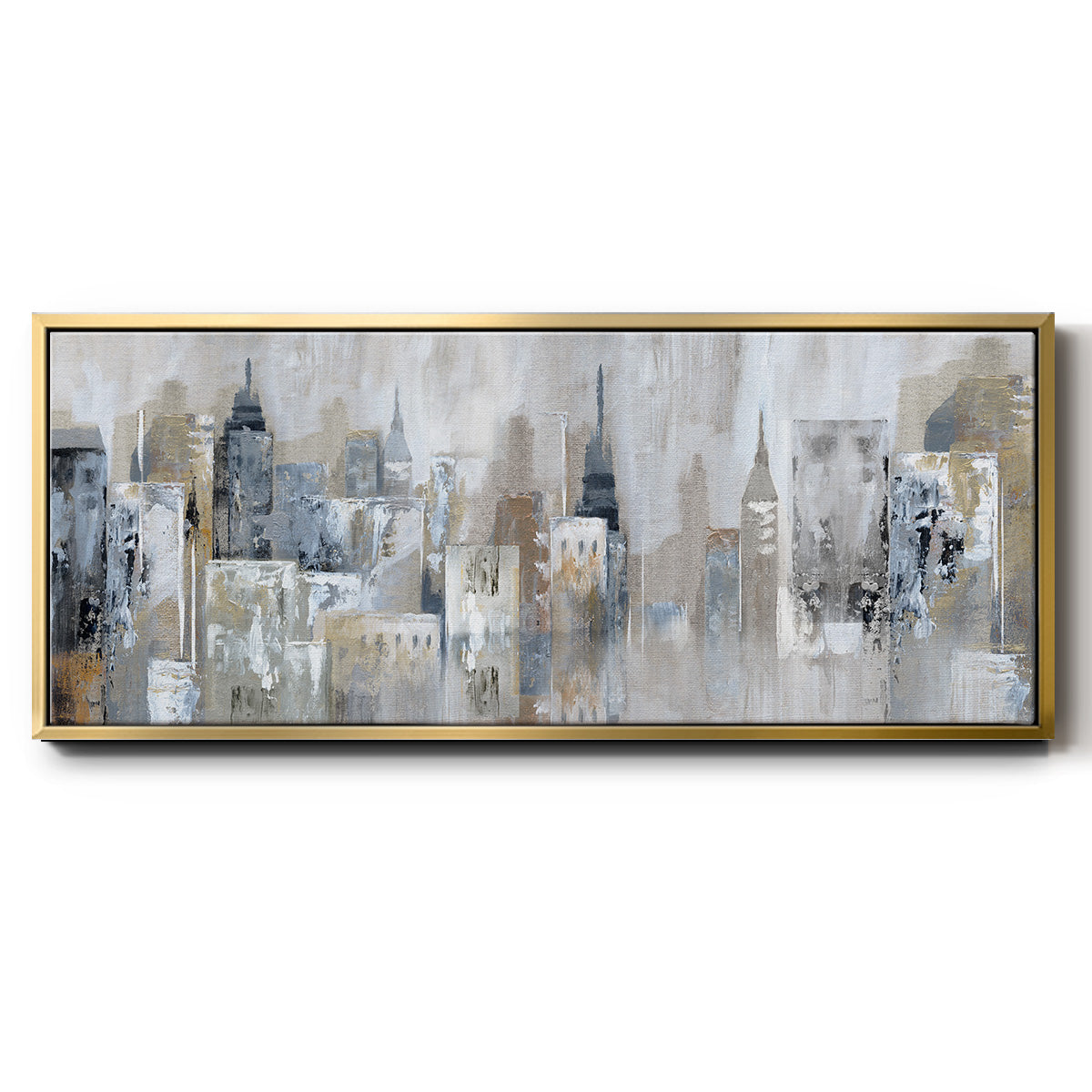 Bay City Reflection - Floater Framed Canvas Print