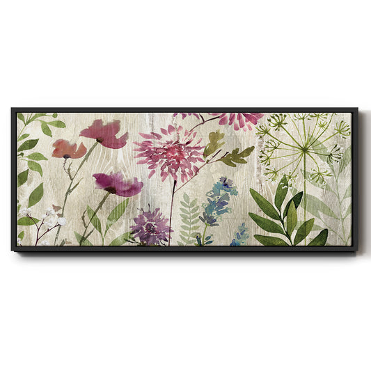 Meadow Flowers II - Floater Framed Canvas Print
