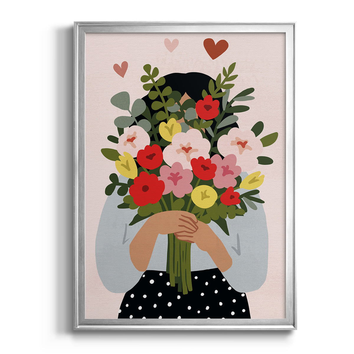 Darling Valentine Collection B - Modern Framed Canvas Print