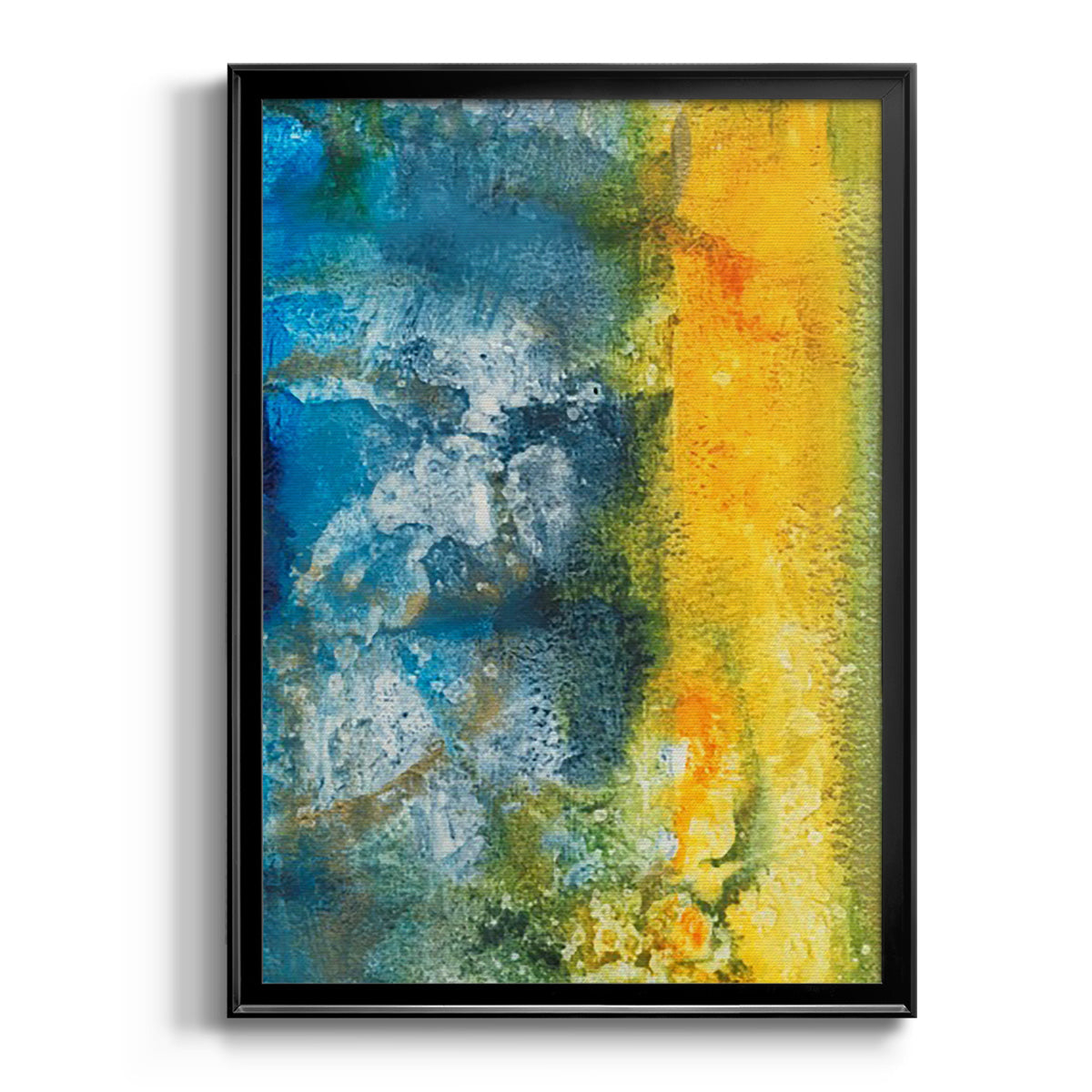 Aquatic Energy II - Modern Framed Canvas Print