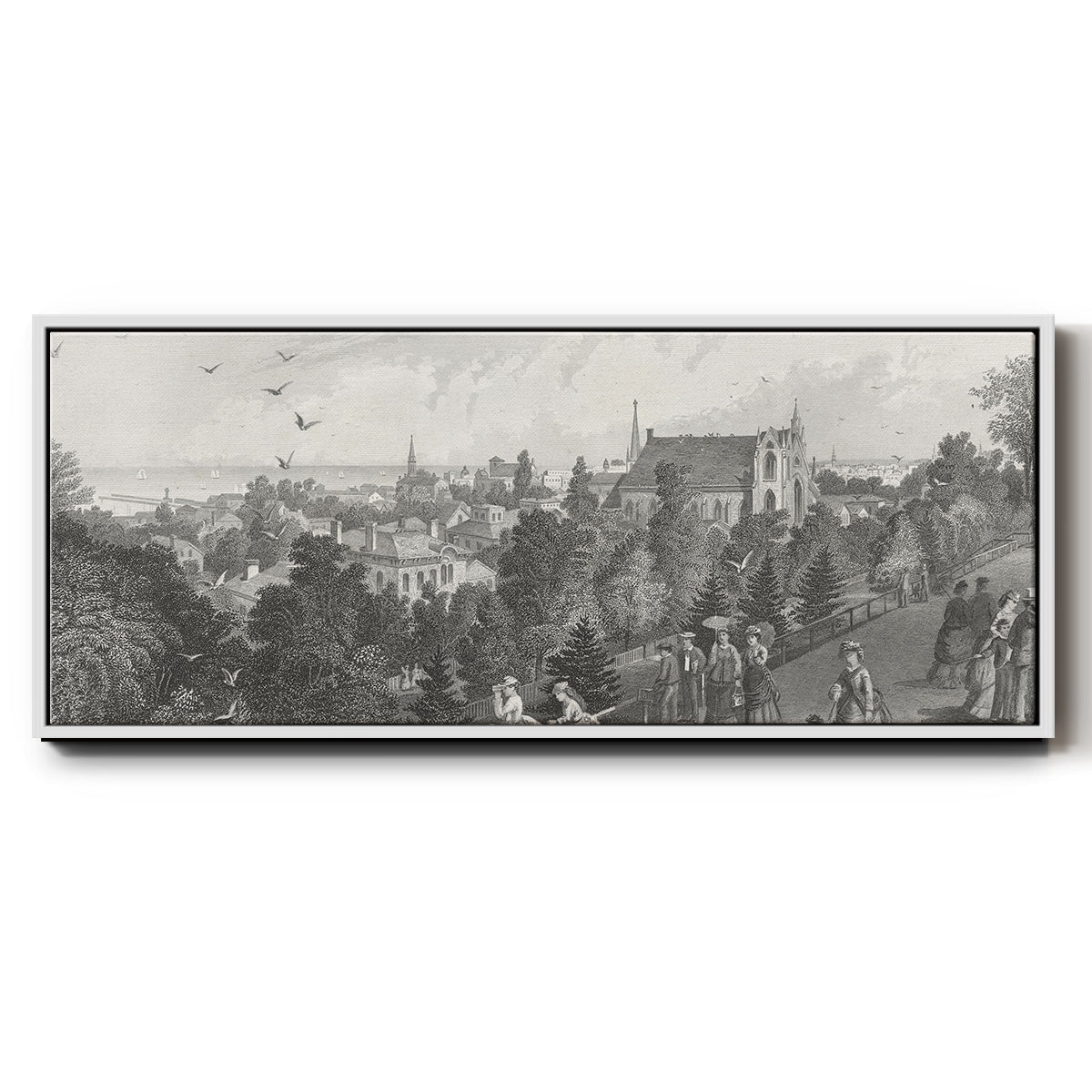 City of Cleveland - Floater Framed Canvas Print