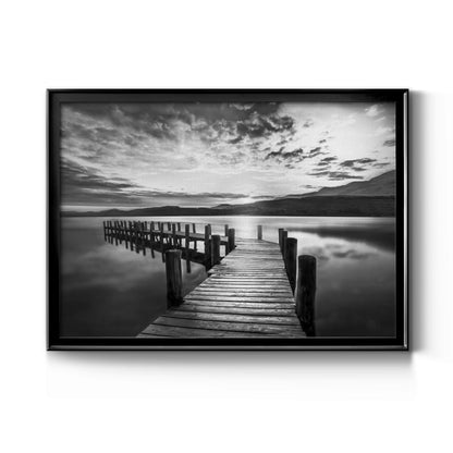 Evening Dock - Modern Framed Canvas Print