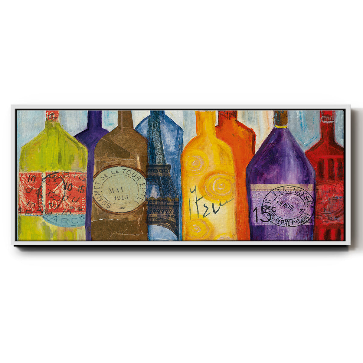 Vive La Bourgogne - Floater Framed Canvas Print