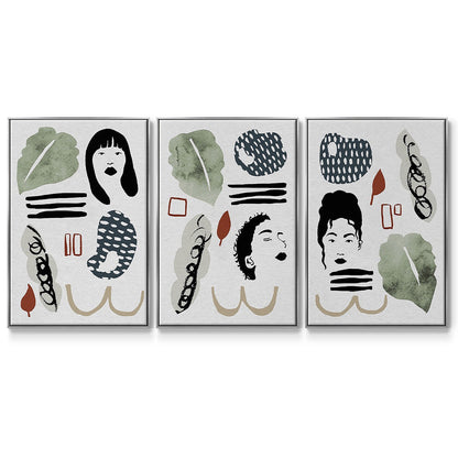 Collected Mindfulness I - Floater Framed Canvas Set
