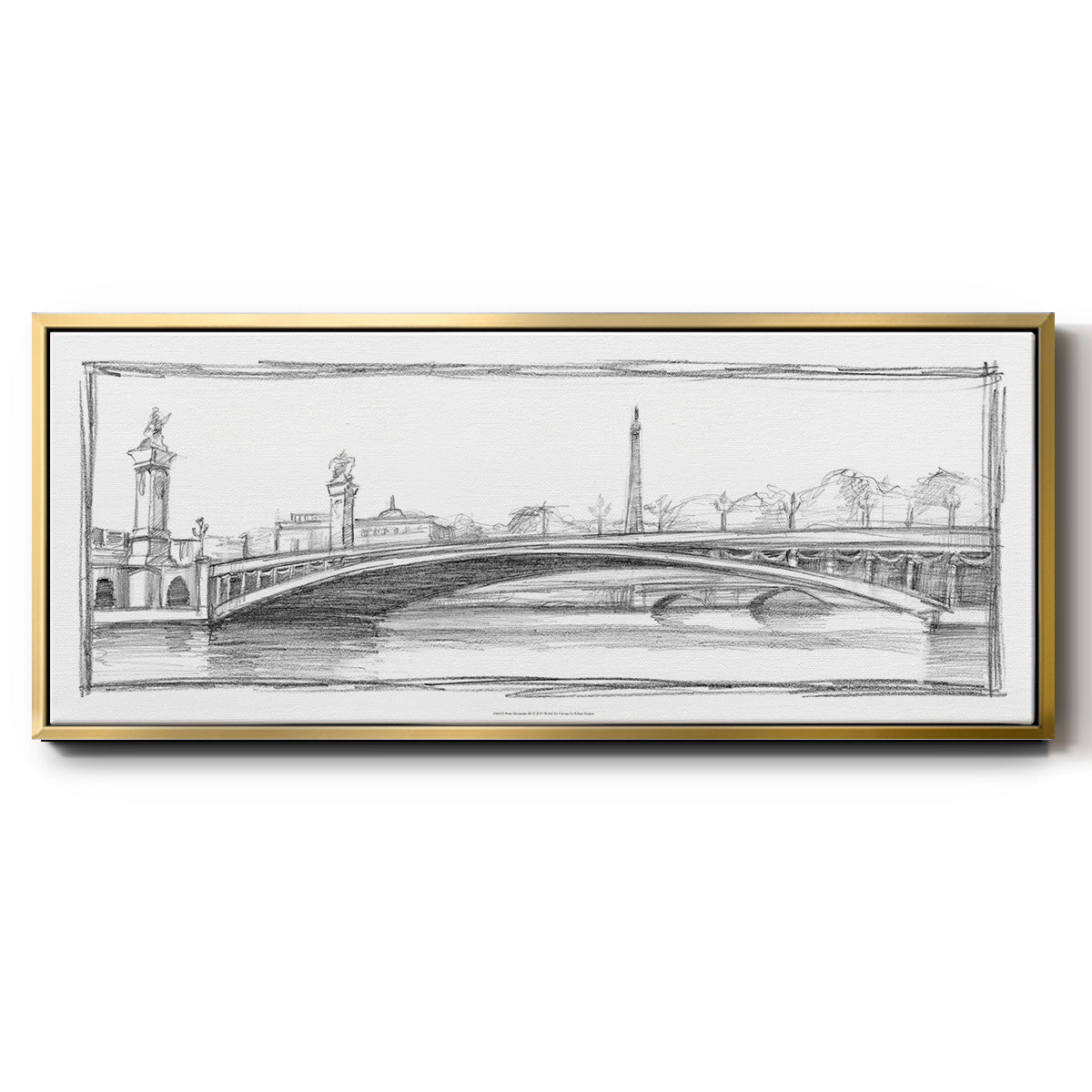 Pont Alexandre III - Floater Framed Canvas Print